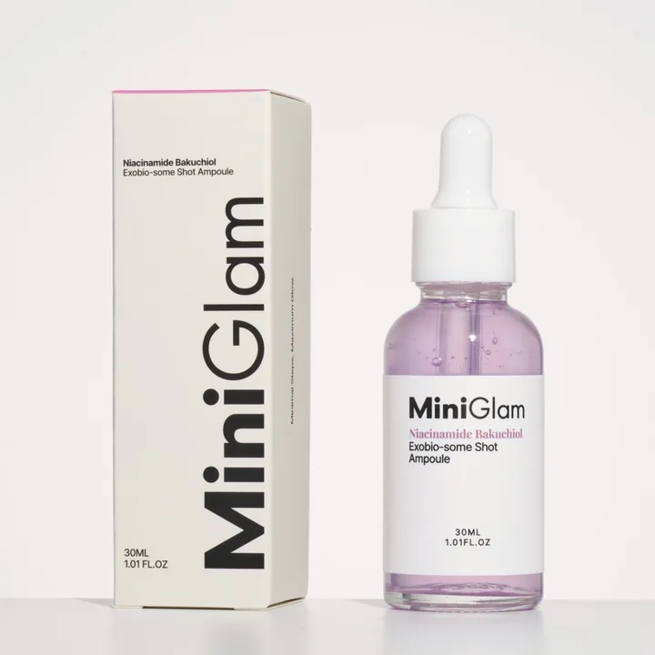 MiniGlam Niacinamide Bakuchiol Exobio-some Shot Ampoule with carton