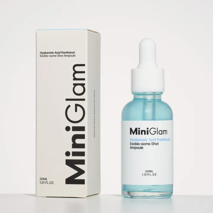 MiniGlam Hyaluronic Acid Panthenol Exobio-some Shot Ampoule with carton